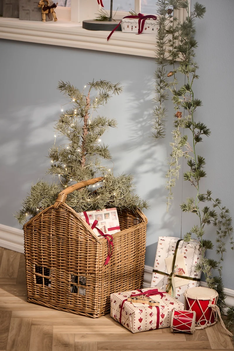 Ib Laursen Trommel Weihnachtsdekoration Rot – kleine Vintage Dekotrommel