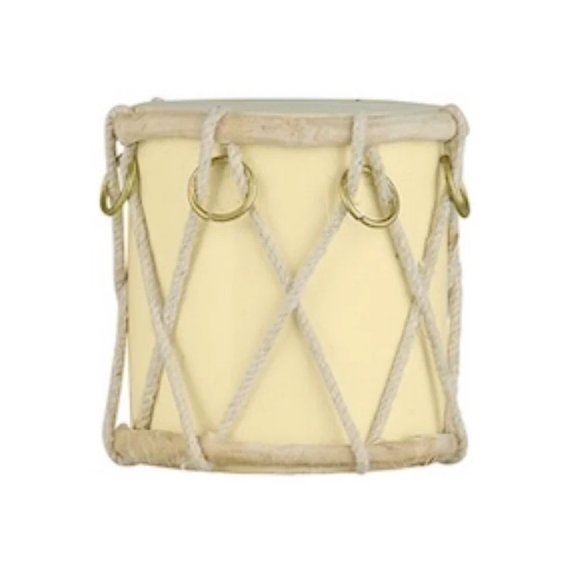 Ib Laursen Trommel Weihnachtsdekoration Creme – kleine Vintage Dekotrommel