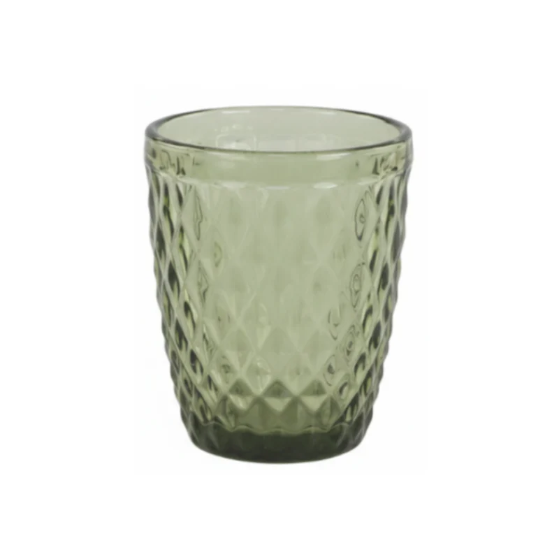 Chic Antique Saint-Émilion Glas mit Muster Olive