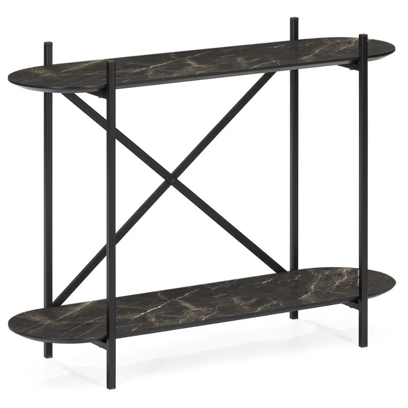 Moderne Design Konsole MARMOL-Plus 100cm schwarz Marmor-Optik