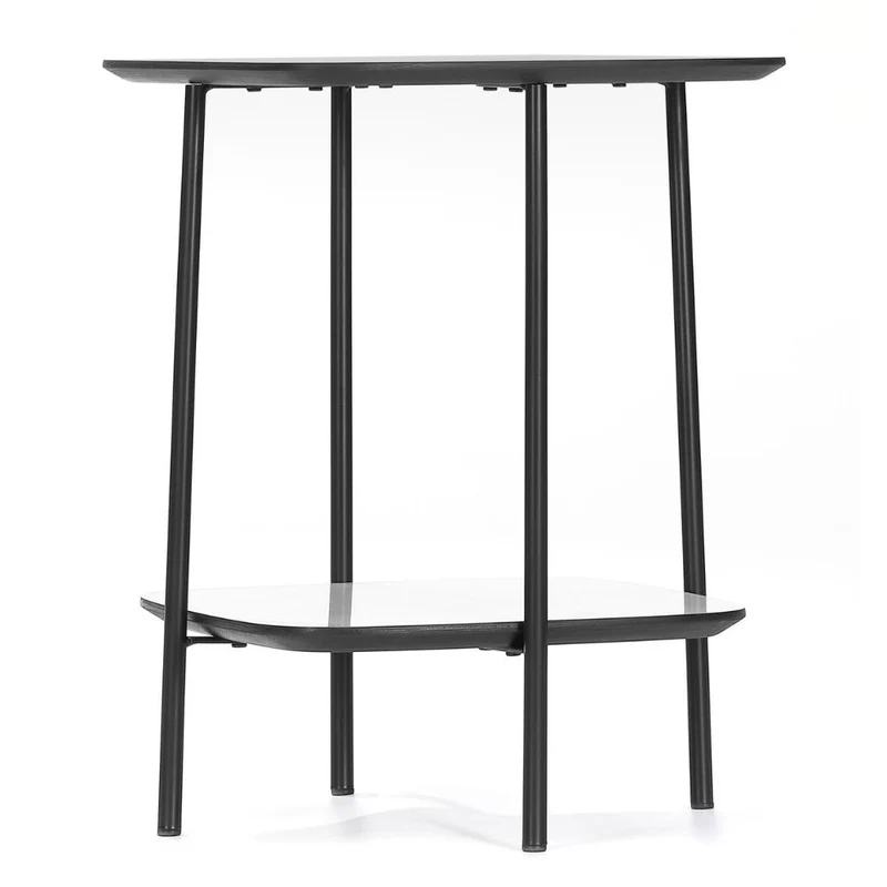 Design Beistelltisch MARMOL 55cm weiss-schwarze Marmor-Optik