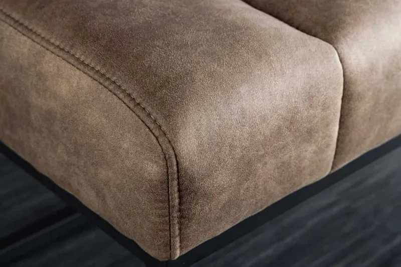 Design Sitzbank BELLE ca.110cm vintage taupe Mikrofaser Interieur