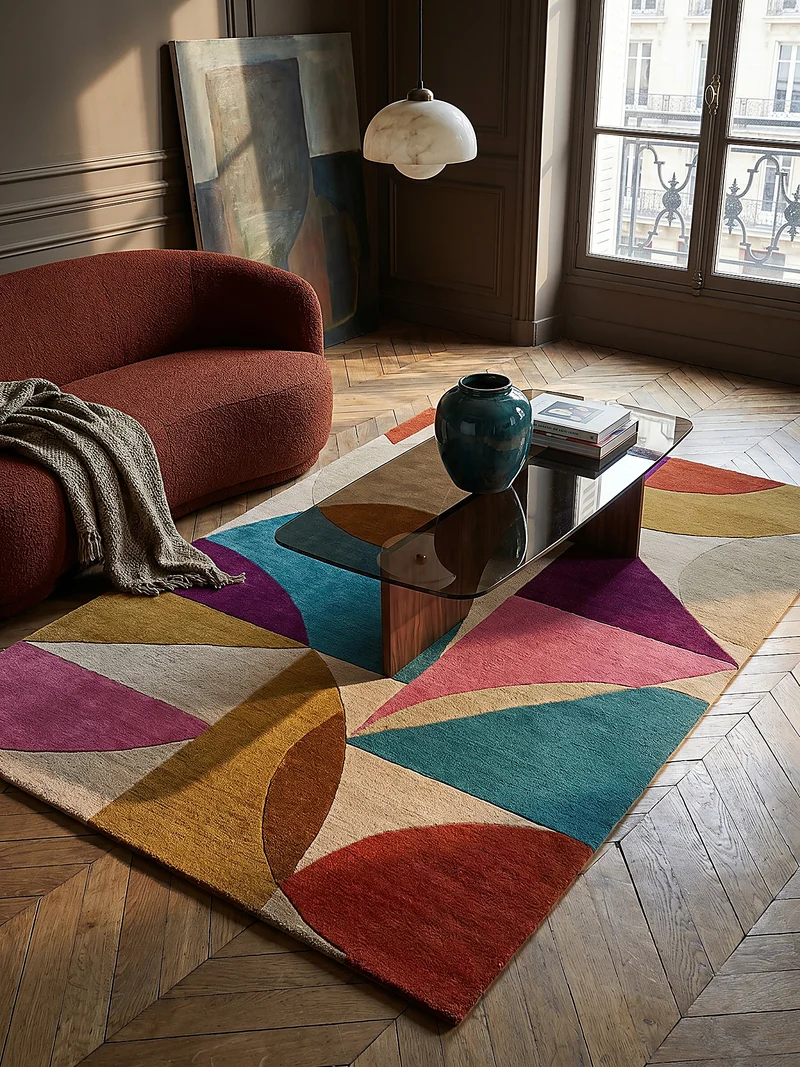 Wollteppich Abstrakt, Wohnzimmer
