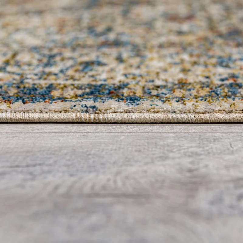 Orientteppich Vintage Medallion-Muster, Wohnzimmer