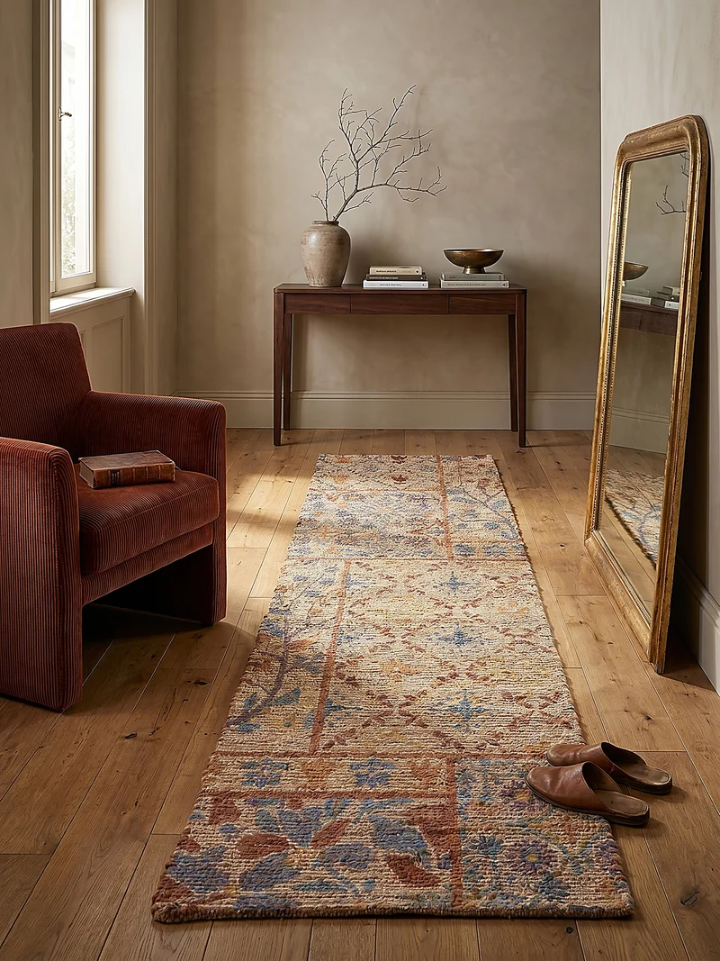 Teppich Jute Boho Patchwork, Wohnzimmer