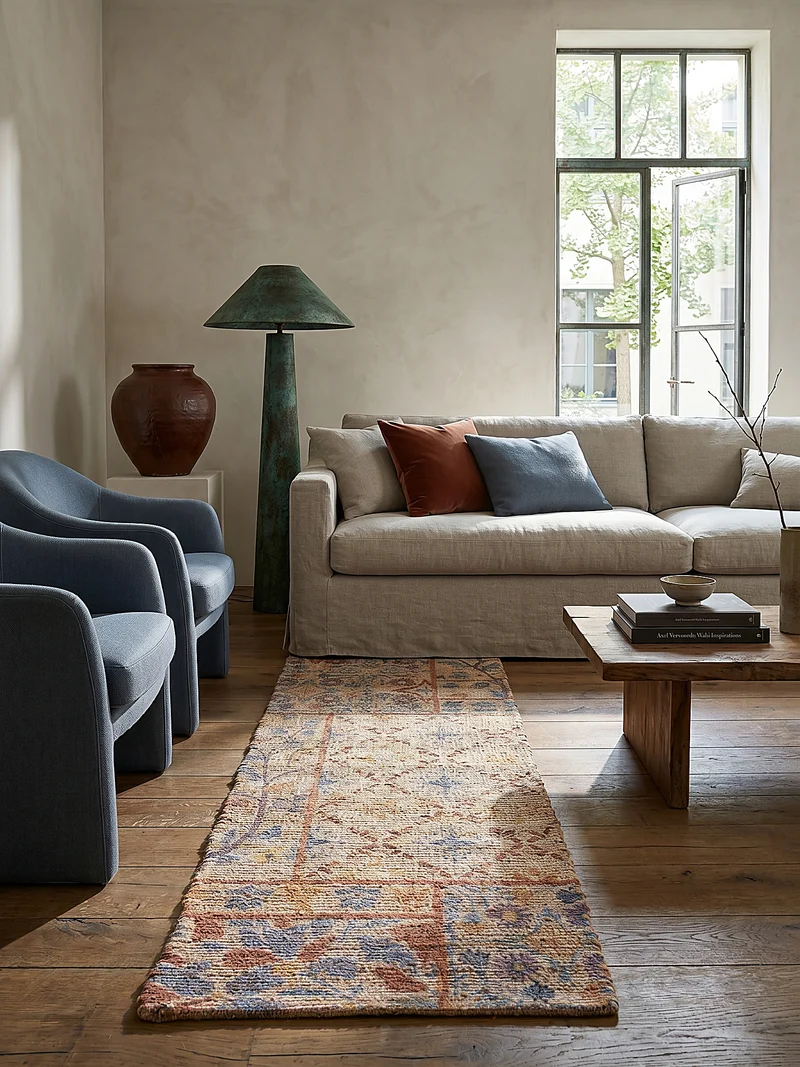 Teppich Jute Boho Patchwork, Wohnzimmer