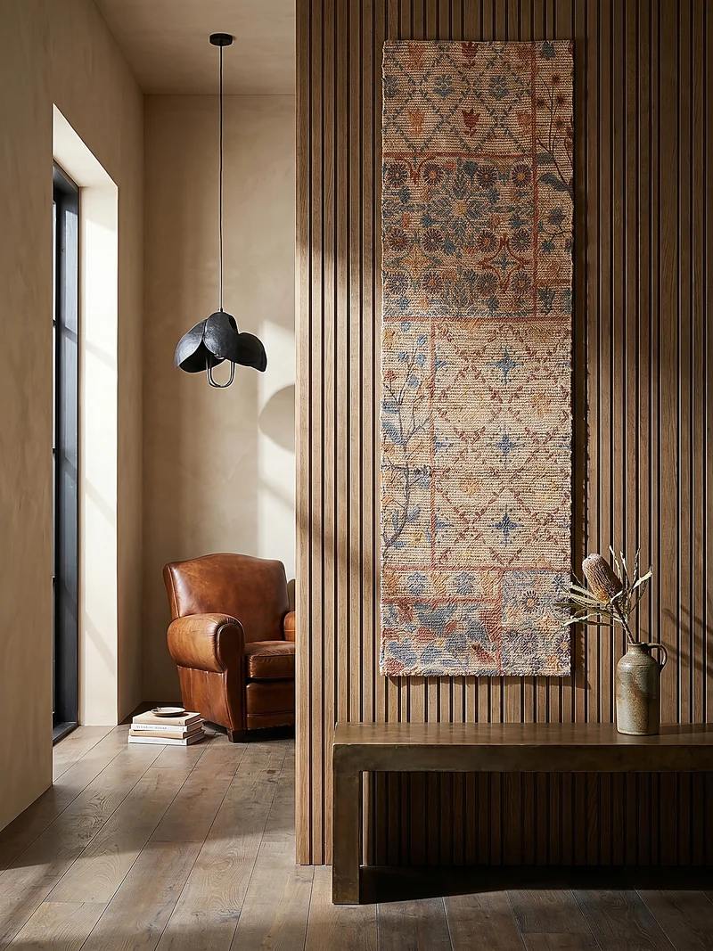 Teppich Jute Boho Patchwork, Wohnzimmer