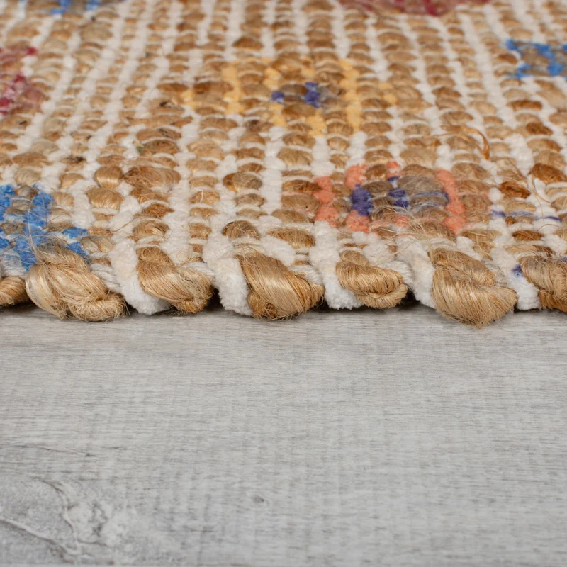 Teppich Jute Boho Patchwork, Wohnzimmer