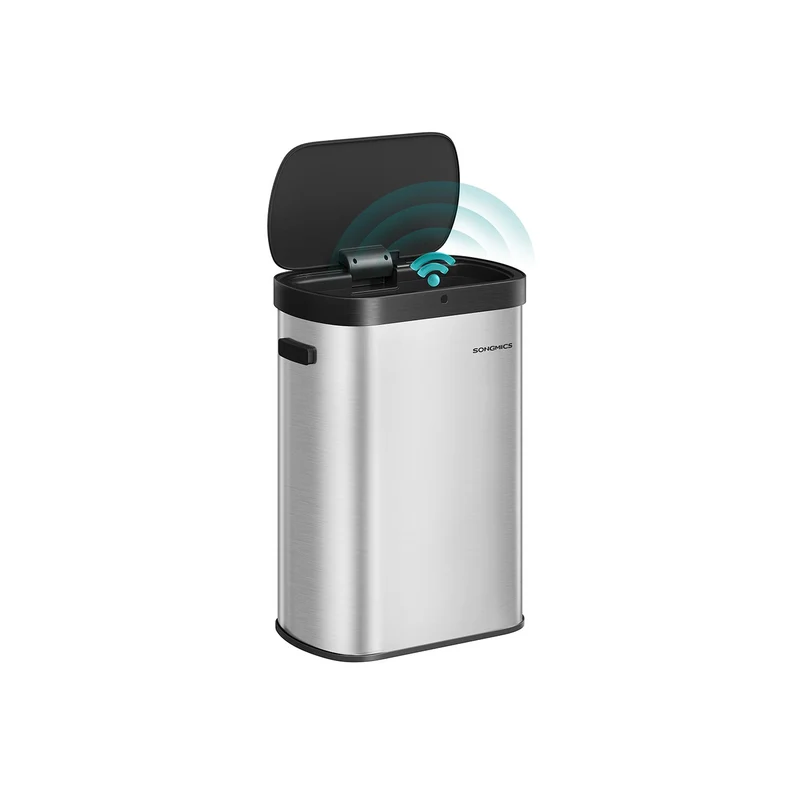 Cubo de basura automático con sensor y tapa de cierre suave