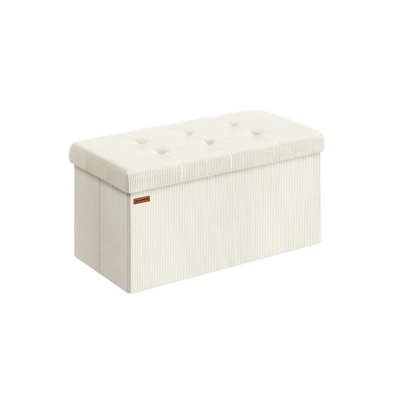 Puff baúl plegable con almacenaje y asiento multifuncional