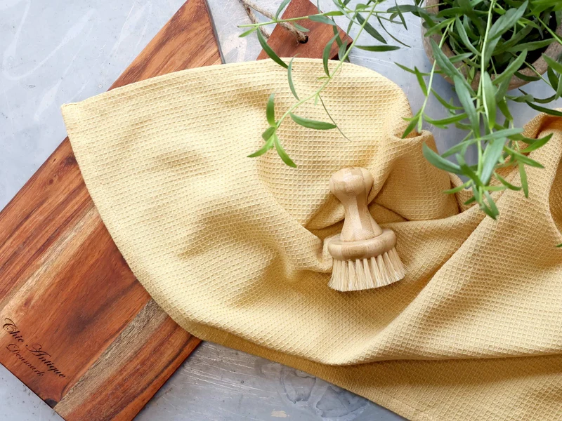 Chic Antique Éternel Geschirrtuch Honig mit Waffelstruktur
