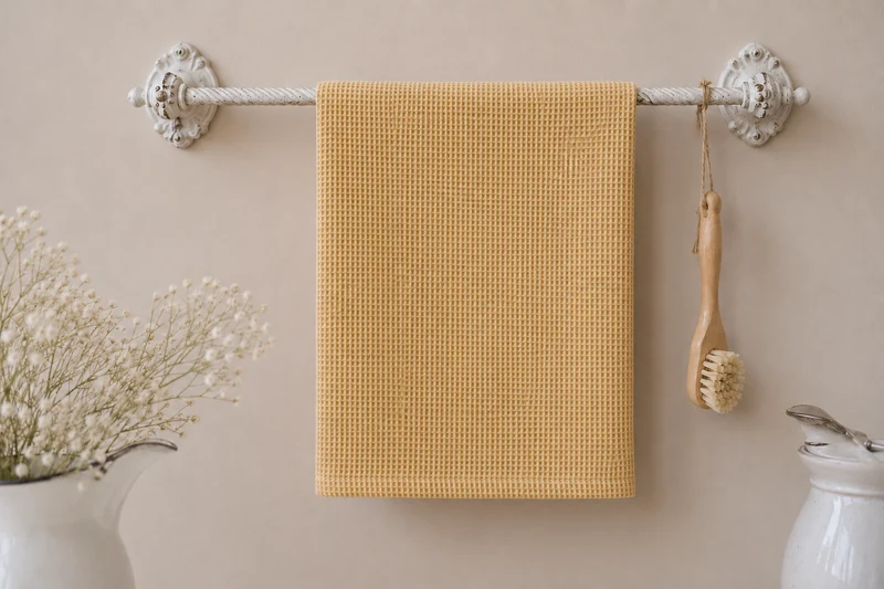 Chic Antique Éternel Geschirrtuch Honig mit Waffelstruktur