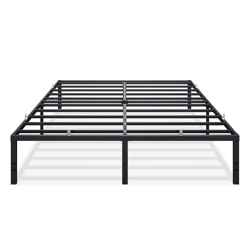 VASAGLE King Metal Bed Frame 18 Inches Tall, 1100 lb Weight Capacity, No Box Spring Needed, with Under-Bed Storage, Easy Setup, Heavy-Duty Platform Bed, Mattress Retainers, Matte Black