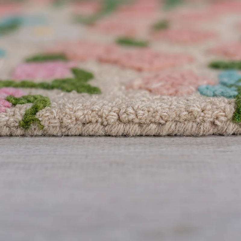 Wollteppich Floral Muster, Naturmotive, Schlafzimmer