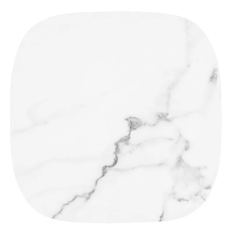 Design Beistelltisch TURIN 50cm Marmor-Optik weiss Pflanzsäule