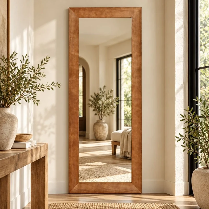 Massivholz Wandspiegel MADEIRA Natural 180x70cm Spiegel