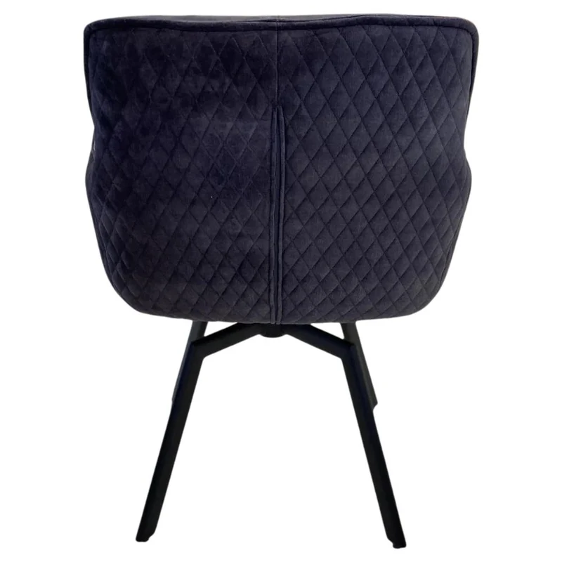Exquisiter Drehstuhl 360° + Return-Funktion SPLENDID anthrazit Samt