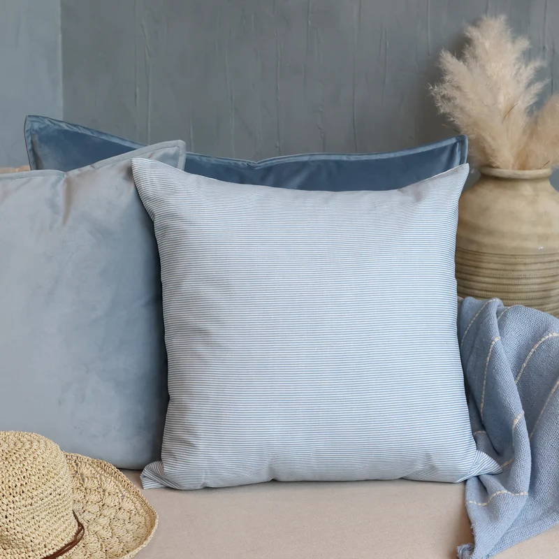 Chic Antique Aix Kissenbezug Maritimes Streifenmuster Sky Blue