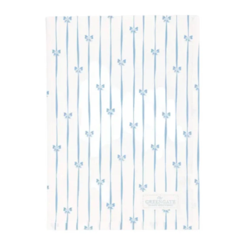 GreenGate Geschirrtuch Dolobella Hellblau mit Blumenmuster