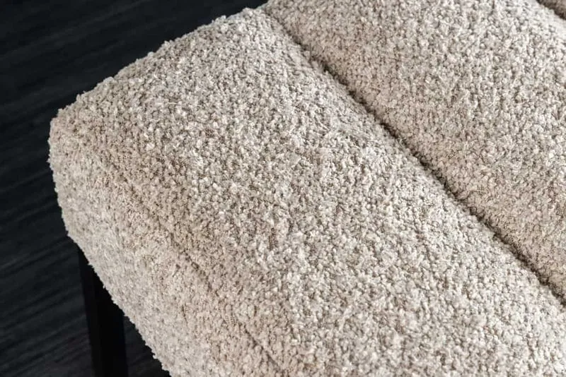 Design Sitzbank BELLE ca.110cm champagner Bouclé Interieur-Tipp