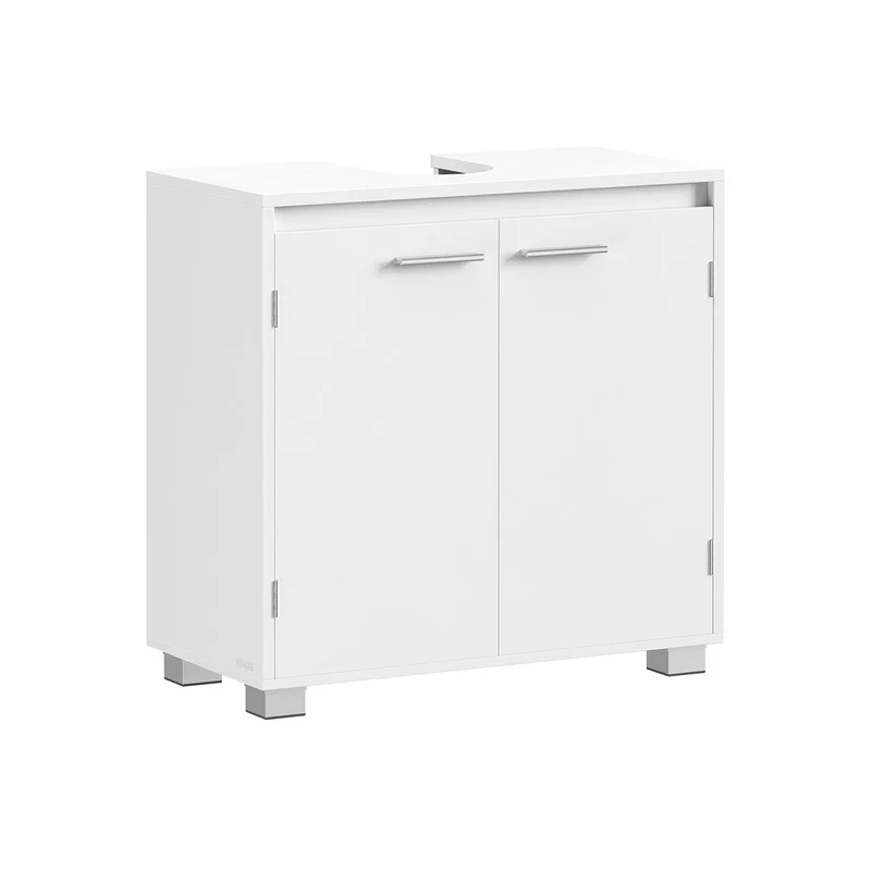 Armario bajo lavabo de baño con compartimentos y patas