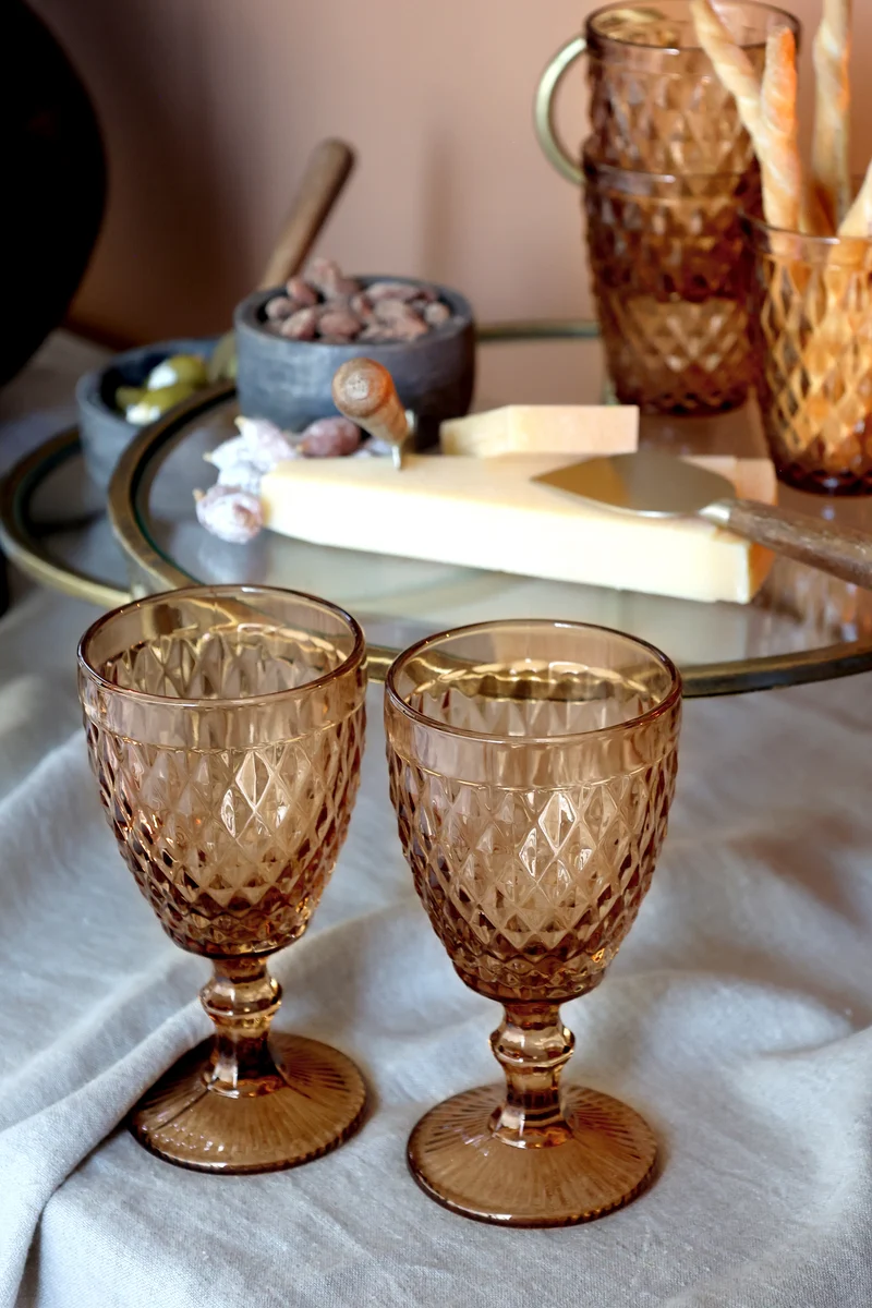 Chic Antique Saint-Émilion Weinglas mit Muster Honig