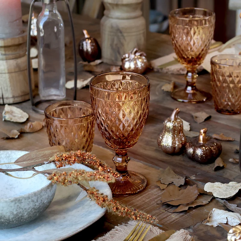 Chic Antique Saint-Émilion Weinglas mit Muster Honig