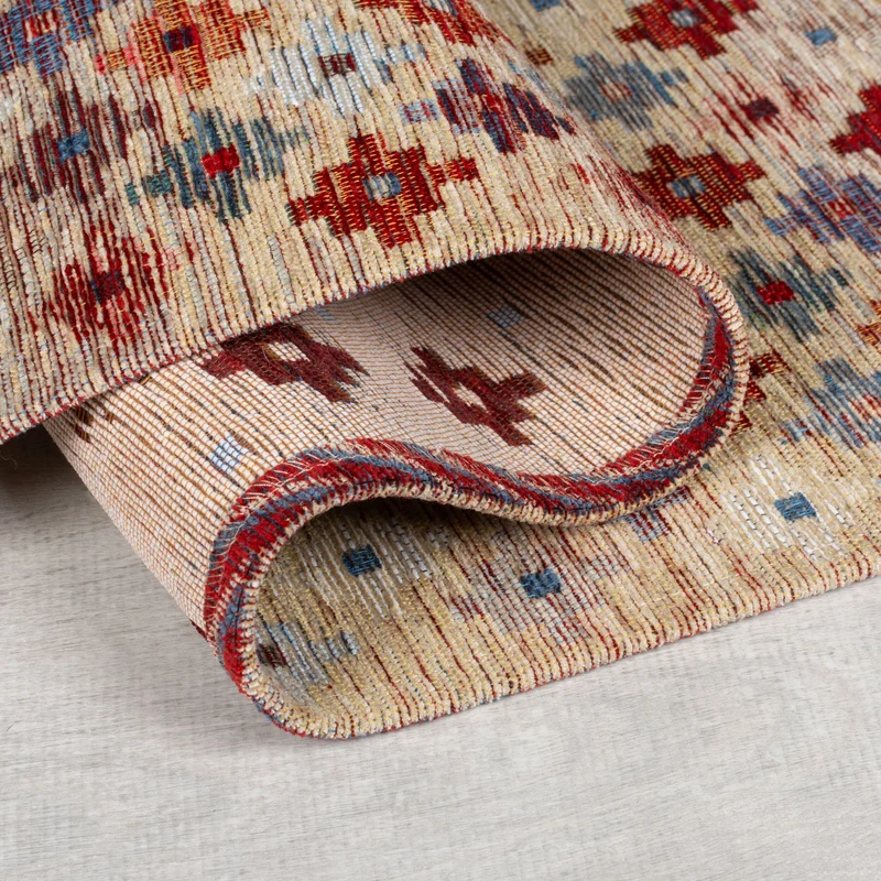 Flachgewebe-Teppich Rauten-Chenille · 52 % Acryl · gewebt