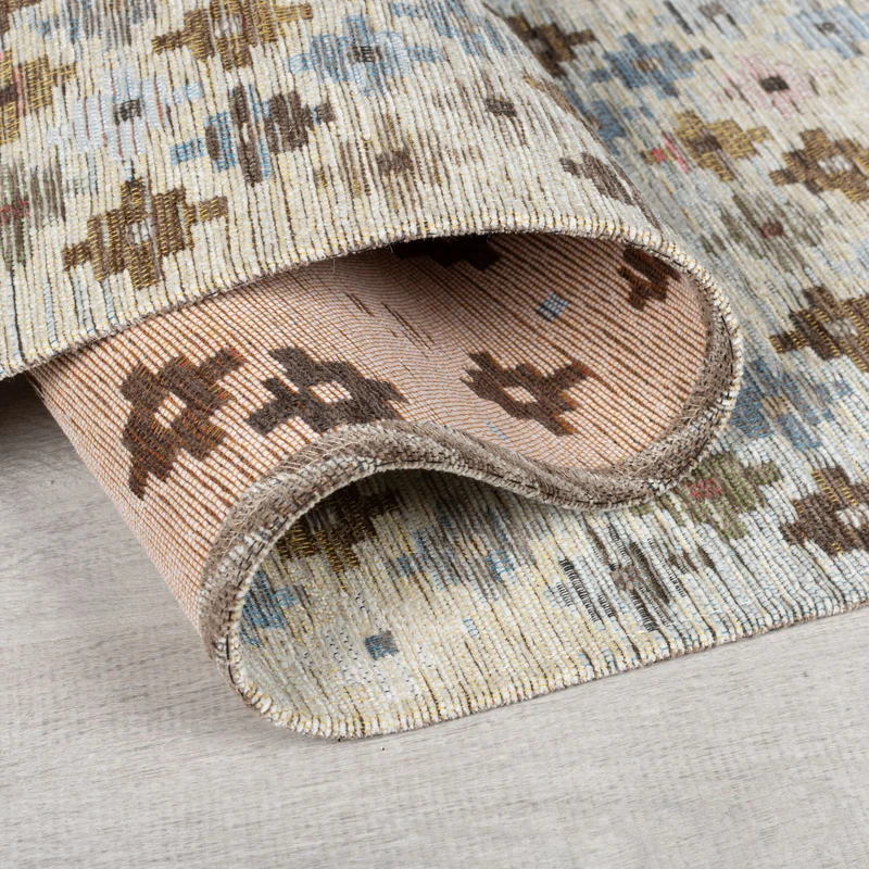 Flachgewebe-Teppich Rauten-Chenille · 52 % Acryl · gewebt
