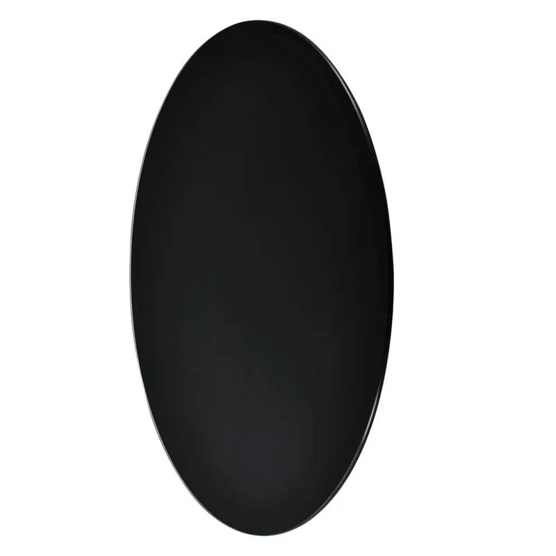 Glasplatte TERRY 80cm schwarz 8mm rund gehärtetes Glas
