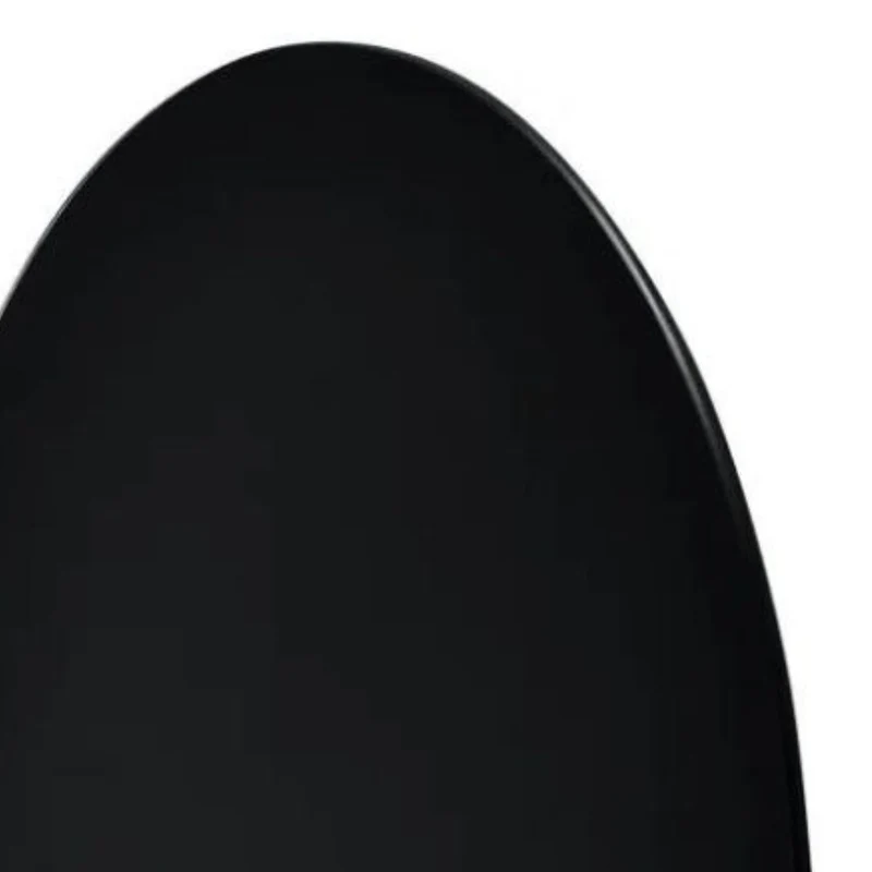 Glasplatte TERRY 50cm schwarz 8mm rund gehärtetes Glas