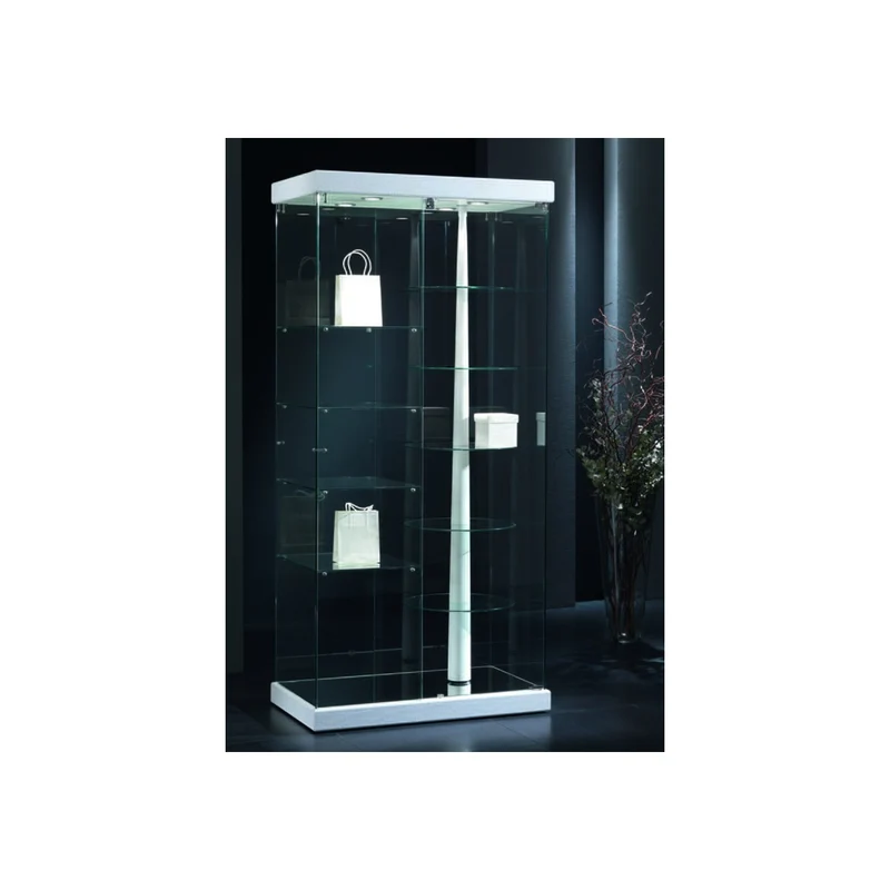 Casa Padrino Luxus Dreh-Ladenvitrine 93 x 53 cm H. 200 cm mit LED - Ladeneinrichtung - Boutique Möbel - Made in Italy