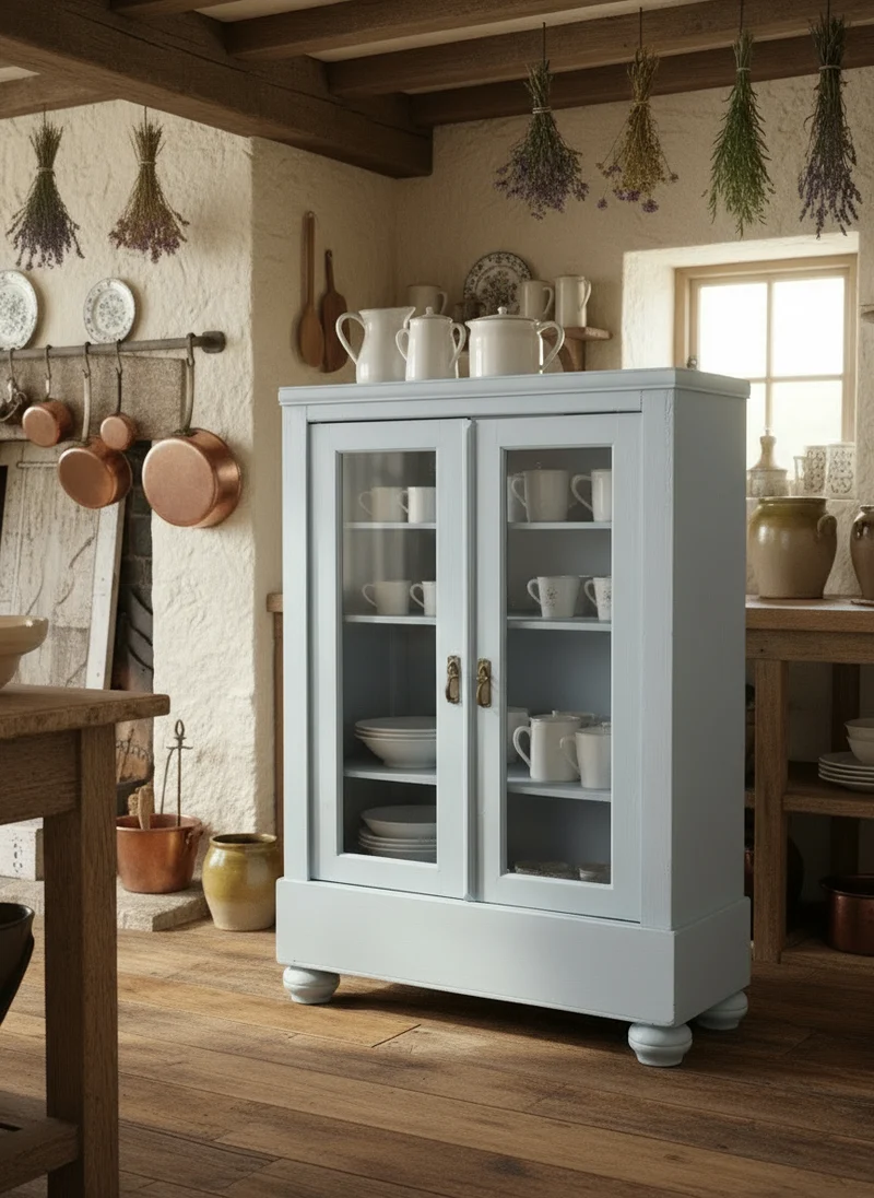 Antike Vitrine aus Schweden Shabby Chic