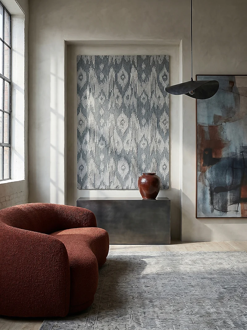 Wollteppich Ethno Ikat, Wohnzimmer