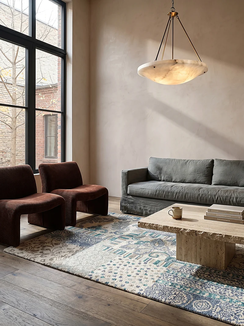 Wollteppich Patchwork, Wohnzimmer