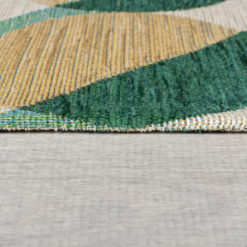 Flachgewebe-Teppich Kreisgrafik · 52 % Acryl · Chenille