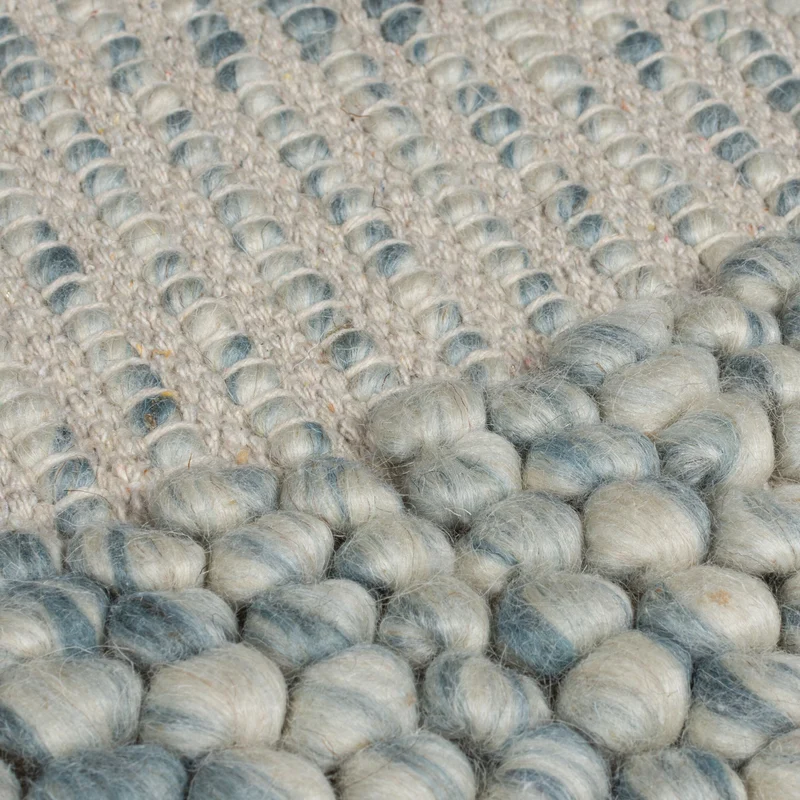 Teppich Kurzflor Unifarben, Bordüre, Robuster Woll-Mix