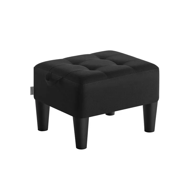 Taburete acolchado de terciopelo o lino para salón y dormitorio