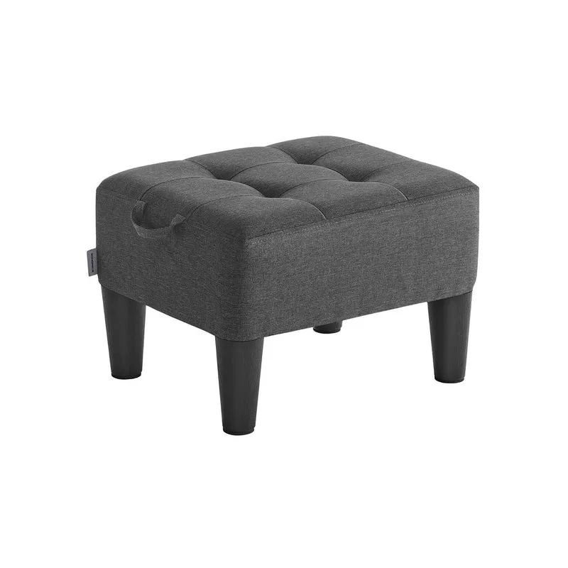 Taburete acolchado de terciopelo o lino para salón y dormitorio