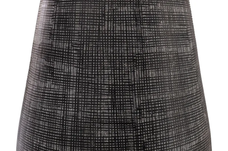 Casa Padrino Luxus Vase Grau Ø 26,5 x H. 53 cm - Hohe Deko Vase aus massivem Farbglas in dunklem Grau - Luxus Deko Accessoires