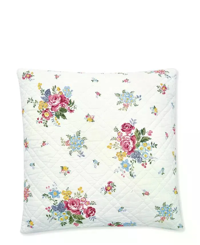 GreenGate Kissenbezug Elina Weiß Geblümt 50x50