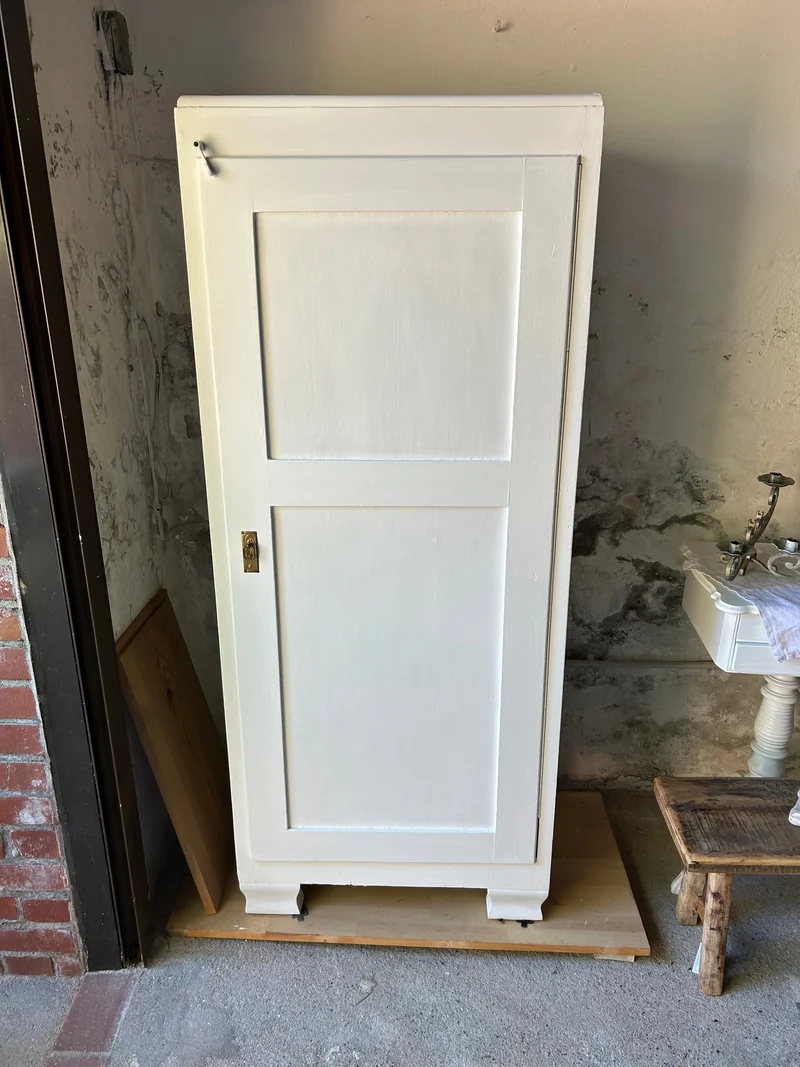 Antiker Vorratsschrank Weiss Shabby Chic