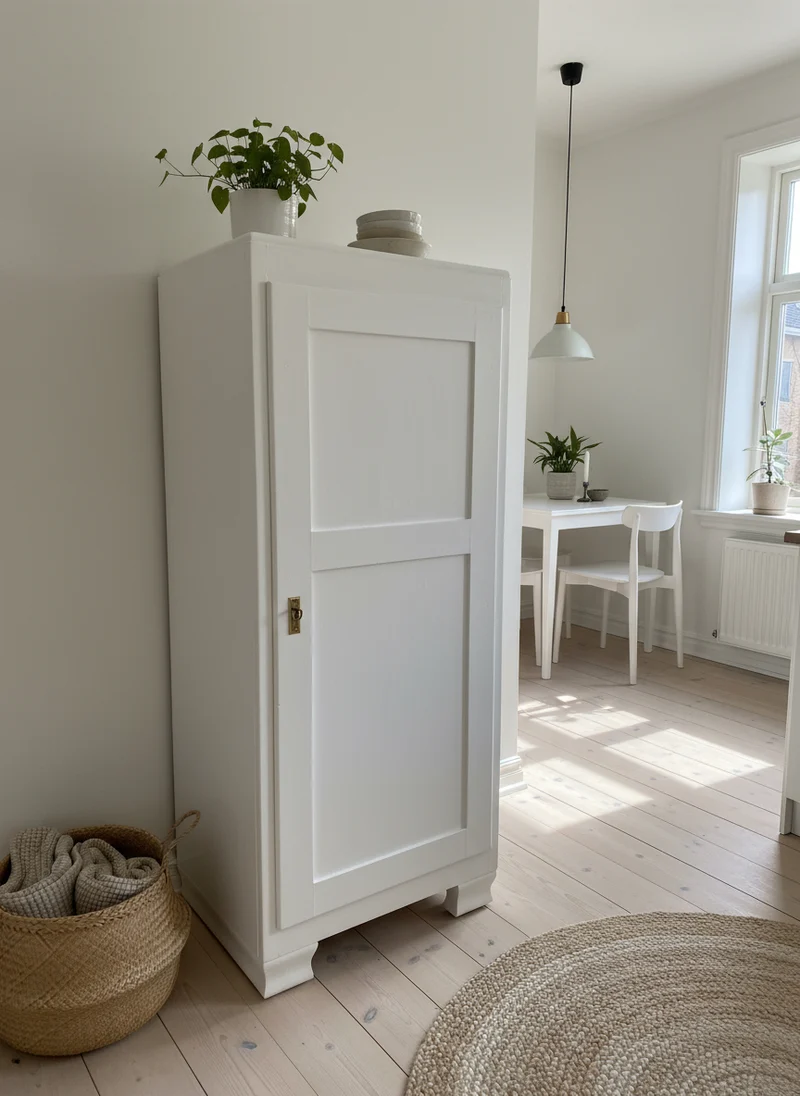Antiker Vorratsschrank Weiss Shabby Chic