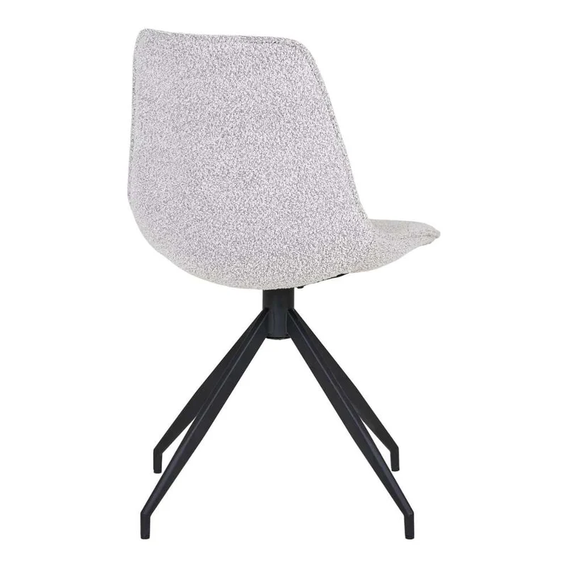 Modernes 2er-Set Drehstuhl CANNES sand Bouclé Schalensitz