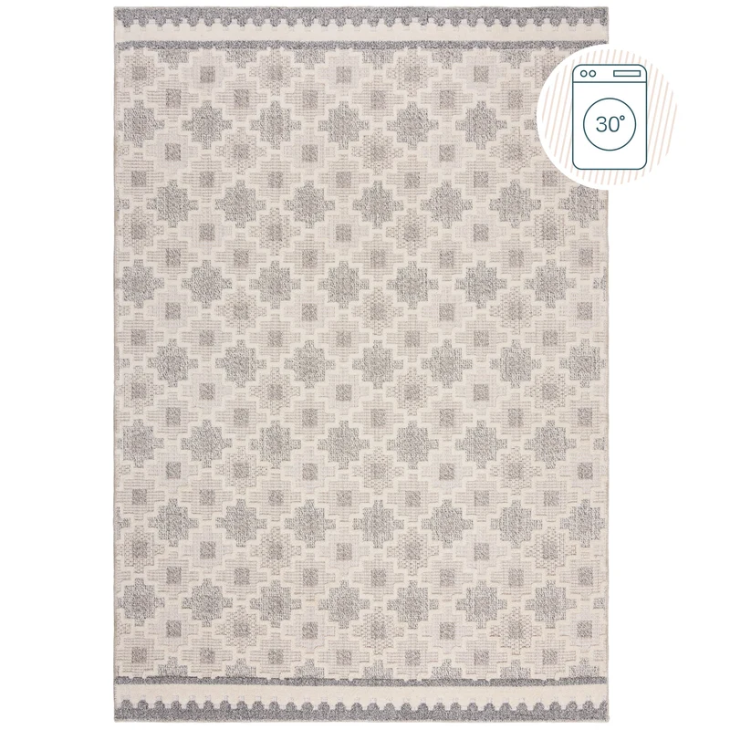 Waschbarer Teppich Kreuzornament Muster, Geometrisch, Küche schmutzabweisend