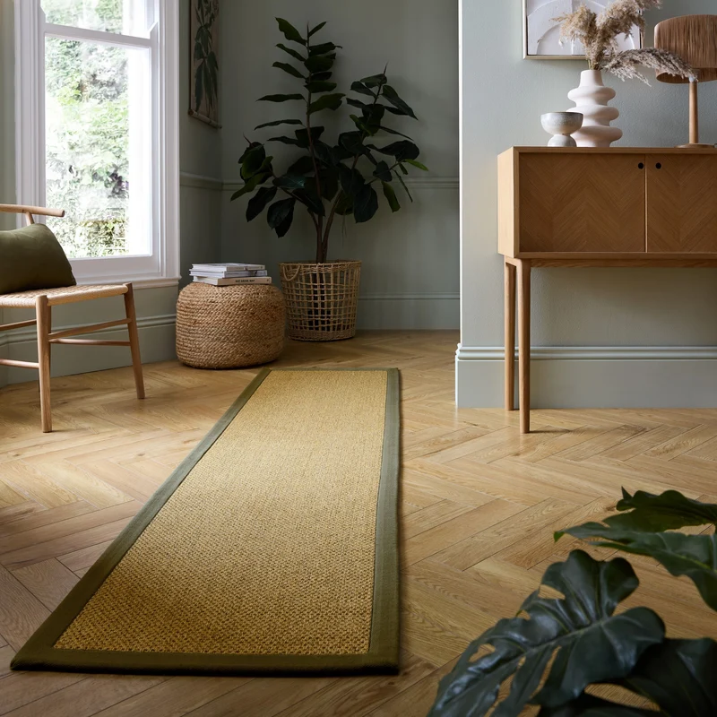 Outdoor Teppich Sisal Bordüre, Balkon schmutzabweisend