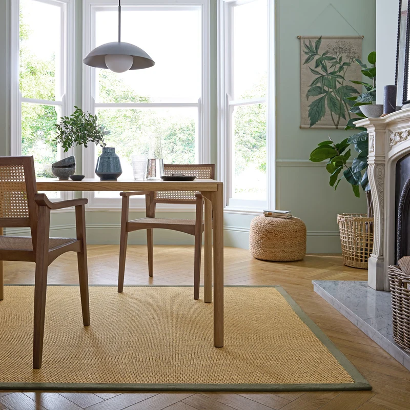 Outdoor Teppich Sisal Bordüre, Balkon schmutzabweisend