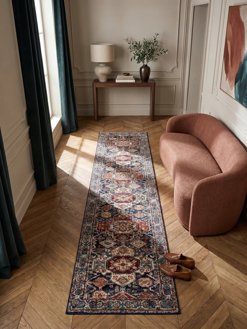 Vintage-Teppich geometrisch · Polypropylen · 12 mm Flor