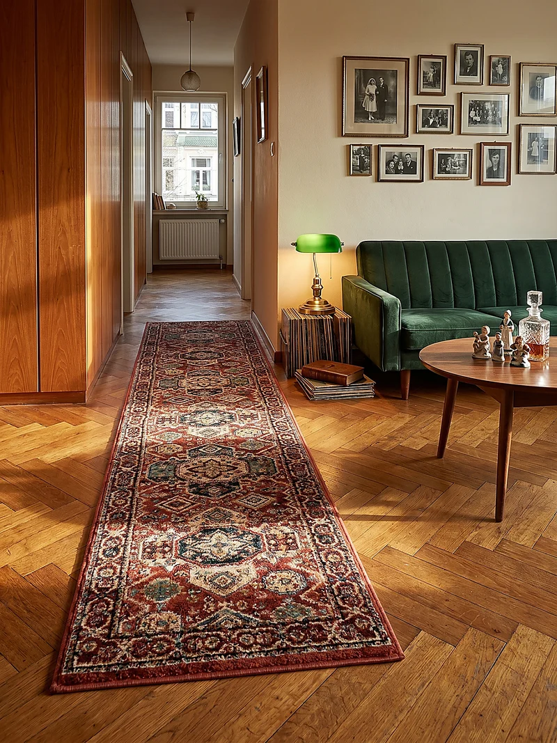 Vintage-Teppich geometrisch · Polypropylen · 12 mm Flor
