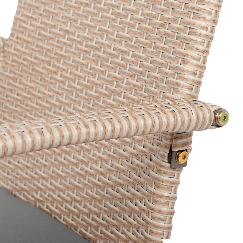 2er-Set Armlehnstuhl HELEN Polyrattan Natural stapelbar